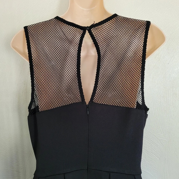 XXI Forever 21 Black Mesh A-Line Flare Sleeveless Dress Size Women's Large NEW - Picture 7 of 9